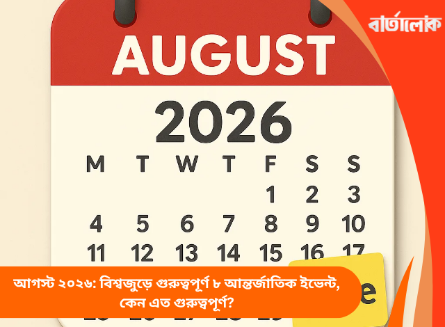 আগস্ট ২০২৬: বিশ্বজুড়ে গুরুত্বপূর্ণ ৮ আন্তর্জাতিক ইভেন্ট, কেন এত গুরুত্বপূর্ণ?