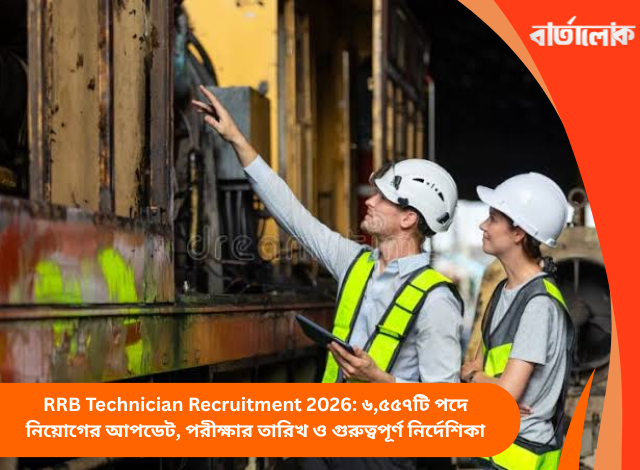 RRB Technician Recruitment 2026: ৬,৫৫৭টি পদে নিয়োগের আপডেট, পরীক্ষার তারিখ ও গুরুত্বপূর্ণ নির্দেশিকা