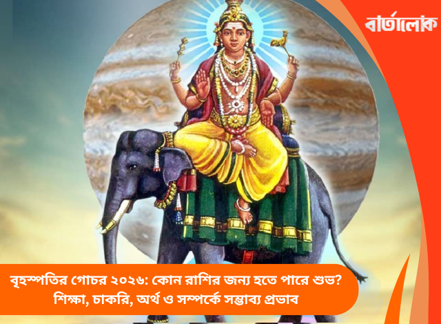 বৃহস্পতির গোচর ২০২৬: কোন রাশির জন্য হতে পারে শুভ? শিক্ষা, চাকরি, অর্থ ও সম্পর্কে সম্ভাব্য প্রভাব