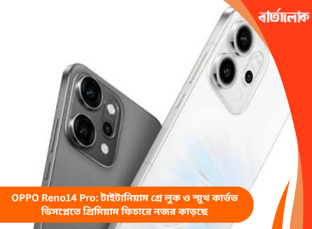 OPPO Reno14 Pro: টাইটানিয়াম গ্রে লুক ও স্মুথ কার্ভড ডিসপ্লেতে প্রিমিয়াম ফিচারে নজর কাড়ছে