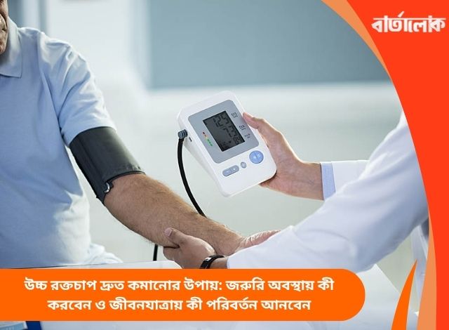 উচ্চ রক্তচাপ দ্রুত কমানোর উপায়: জরুরি অবস্থায় কী করবেন ও জীবনযাত্রায় কী পরিবর্তন আনবেন