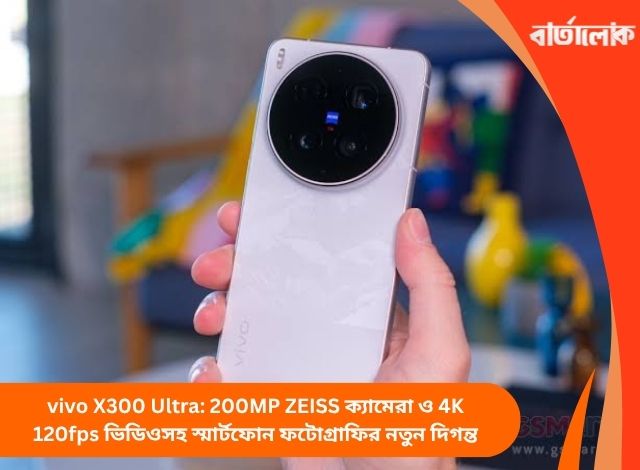 vivo X300 Ultra: 200MP ZEISS ক্যামেরা ও 4K 120fps ভিডিওসহ স্মার্টফোন ফটোগ্রাফির নতুন দিগন্ত