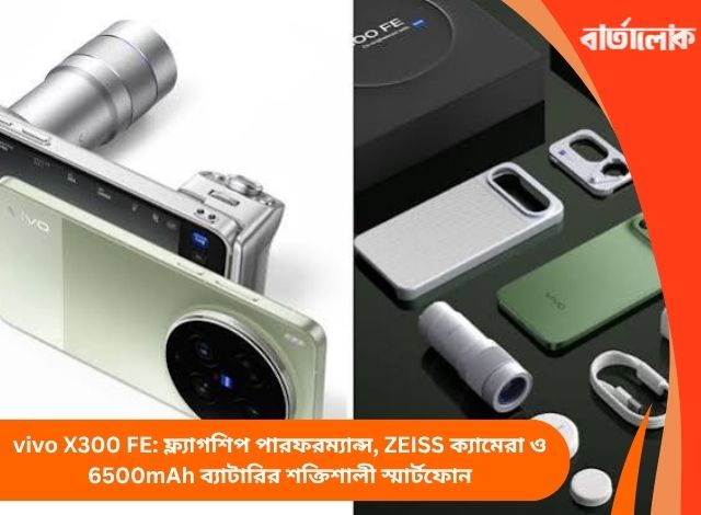 vivo X300 FE: ফ্ল্যাগশিপ পারফরম্যান্স, ZEISS ক্যামেরা ও 6500mAh ব্যাটারির শক্তিশালী স্মার্টফোন
