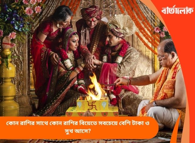 কোন রাশির সাথে কোন রাশির বিয়েতে সবচেয়ে বেশি টাকা ও সুখ আসে?