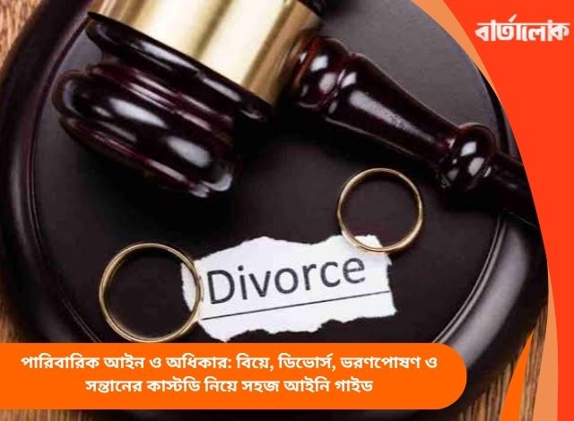 পারিবারিক আইন ও অধিকার: বিয়ে, ডিভোর্স, ভরণপোষণ ও সন্তানের কাস্টডি নিয়ে সহজ আইনি গাইড