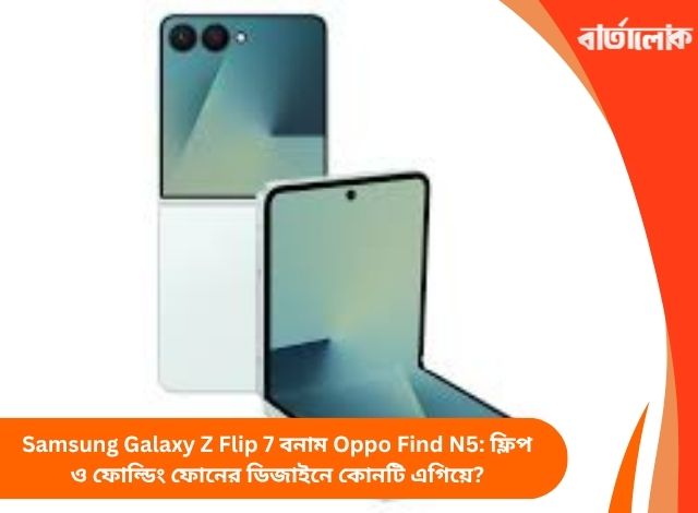 Samsung Galaxy Z Flip 7 বনাম Oppo Find N5: ফ্লিপ ও ফোল্ডিং ফোনের ডিজাইনে কোনটি এগিয়ে?