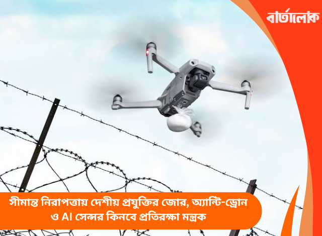 সীমান্ত নিরাপত্তায় দেশীয় প্রযুক্তির জোর, অ্যান্টি-ড্রোন ও AI সেন্সর কিনবে প্রতিরক্ষা মন্ত্রক