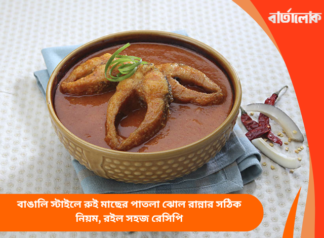 বাঙালি স্টাইলে রুই মাছের পাতলা ঝোল রান্নার সঠিক নিয়ম, রইল সহজ রেসিপি