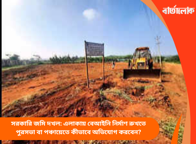সরকারি জমি দখল: এলাকায় বেআইনি নির্মাণ রুখতে পুরসভা বা পঞ্চায়েতে কীভাবে অভিযোগ করবেন?