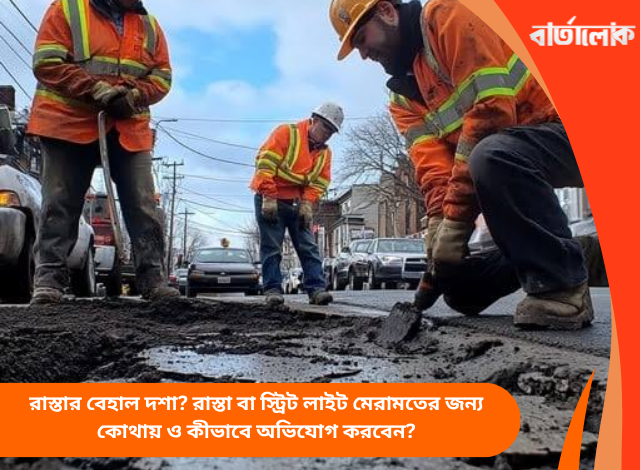 রাস্তার বেহাল দশা? রাস্তা বা স্ট্রিট লাইট মেরামতের জন্য কোথায় ও কীভাবে অভিযোগ করবেন?