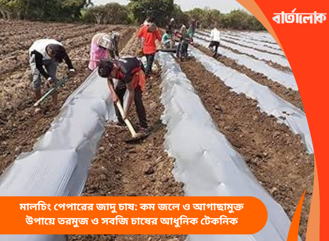 মালচিং পেপারের জাদু চাষ: কম জলে ও আগাছামুক্ত উপায়ে তরমুজ ও সবজি চাষের আধুনিক টেকনিক