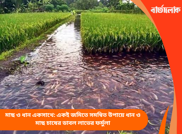 মাছ ও ধান একসাথে: একই জমিতে সমন্বিত উপায়ে ধান ও মাছ চাষের ডাবল লাভের ফর্মুলা