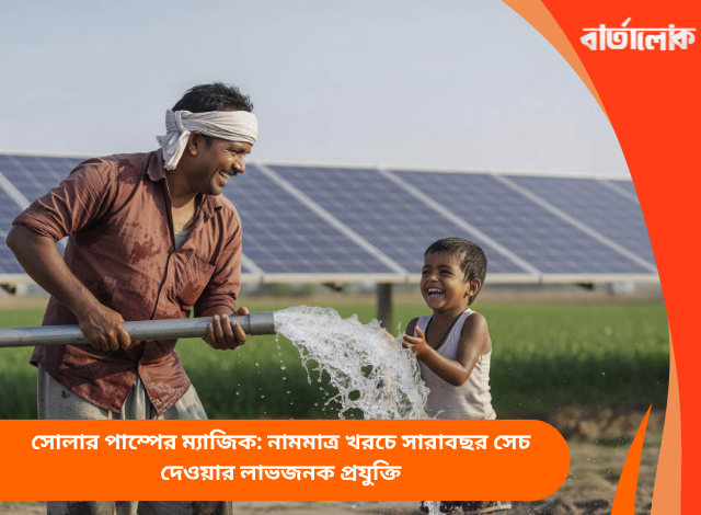 সোলার পাম্পের ম্যাজিক: নামমাত্র খরচে সারাবছর সেচ দেওয়ার লাভজনক প্রযুক্তি