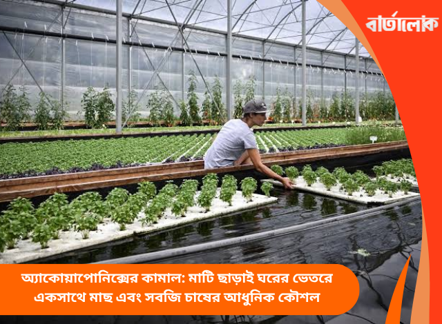 অ্যাকোয়াপোনিক্সের কামাল: মাটি ছাড়াই ঘরের ভেতরে একসাথে মাছ এবং সবজি চাষের আধুনিক কৌশল