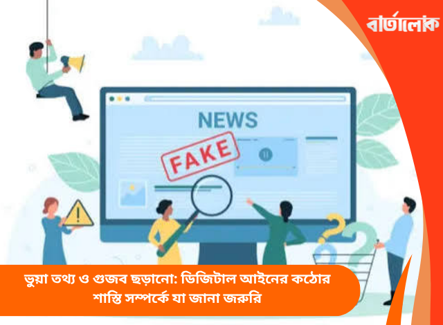 ভুয়া তথ্য ও গুজব ছড়ানো: ডিজিটাল আইনের কঠোর শাস্তি সম্পর্কে যা জানা জরুরি