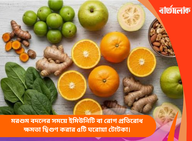 মরশুম বদলের সময়ে ইমিউনিটি বা রোগ প্রতিরোধ ক্ষমতা দ্বিগুণ করার ৫টি ঘরোয়া টোটকা।