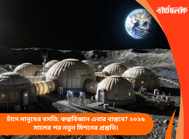 চাঁদে মানুষের বসতি: কল্পবিজ্ঞান এবার বাস্তবে? ২০২৬ সালের পর নতুন মিশনের প্রস্তুতি।