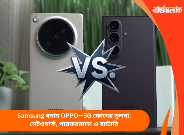 Samsung বনাম OPPO—5G ফোনের তুলনা: নেটওয়ার্ক, পারফরম্যান্স ও ব্যাটারি