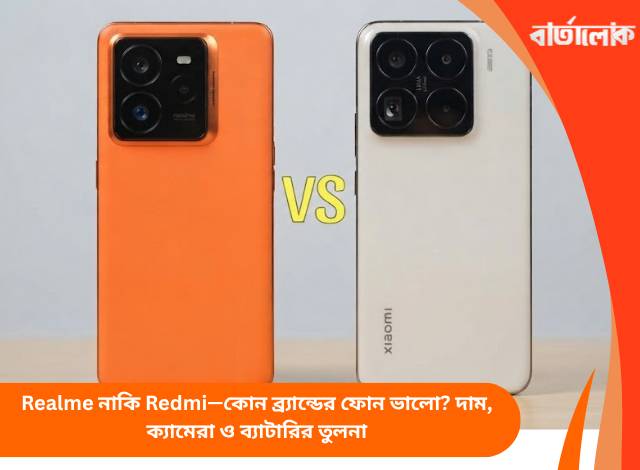 Realme নাকি Redmi—কোন ব্র্যান্ডের ফোন ভালো? দাম, ক্যামেরা ও ব্যাটারির তুলনা