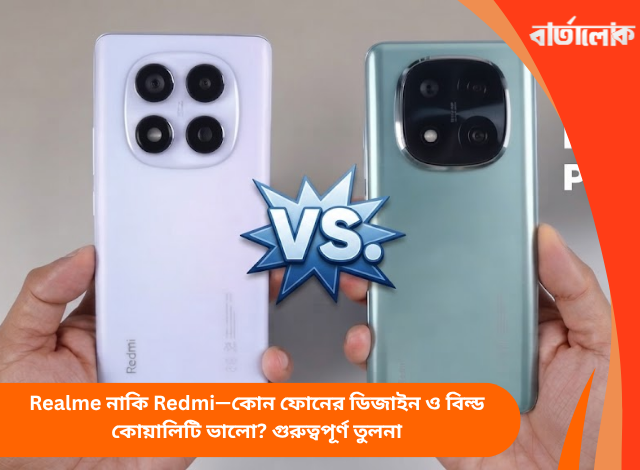 Realme নাকি Redmi—কোন ফোনের ডিজাইন ও বিল্ড কোয়ালিটি ভালো? গুরুত্বপূর্ণ তুলনা