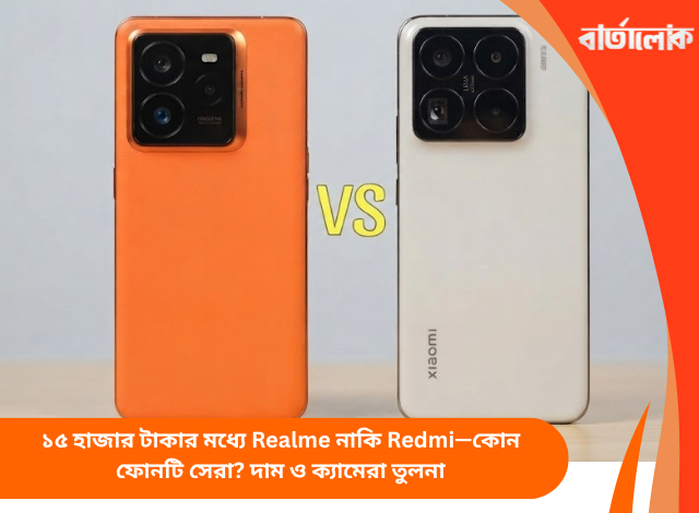 ১৫ হাজার টাকার মধ্যে Realme নাকি Redmi—কোন ফোনটি সেরা? দাম ও ক্যামেরা তুলনা