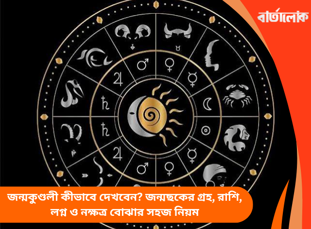 জন্মকুণ্ডলী কীভাবে দেখবেন? জন্মছকের গ্রহ, রাশি, লগ্ন ও নক্ষত্র বোঝার সহজ নিয়ম