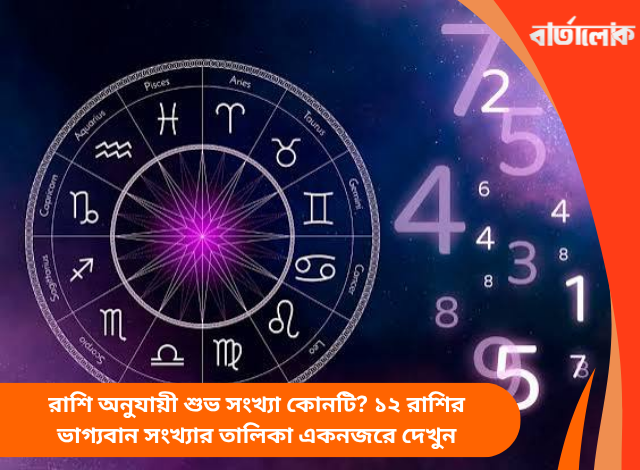 রাশি অনুযায়ী শুভ সংখ্যা কোনটি? ১২ রাশির ভাগ্যবান সংখ্যার তালিকা একনজরে দেখুন