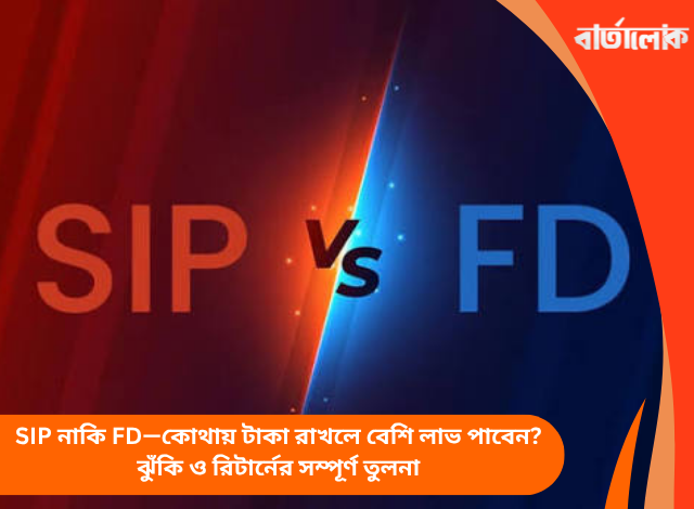 SIP নাকি FD—কোথায় টাকা রাখলে বেশি লাভ পাবেন? ঝুঁকি ও রিটার্নের সম্পূর্ণ তুলনা