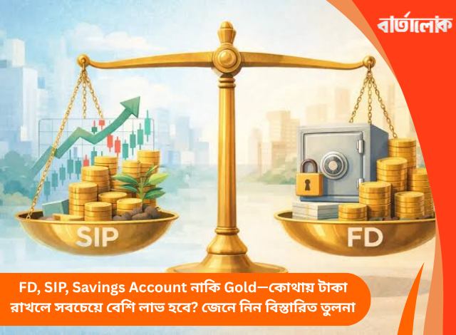 FD, SIP, Savings Account নাকি Gold—কোথায় টাকা রাখলে সবচেয়ে বেশি লাভ হবে? জেনে নিন বিস্তারিত তুলনা
