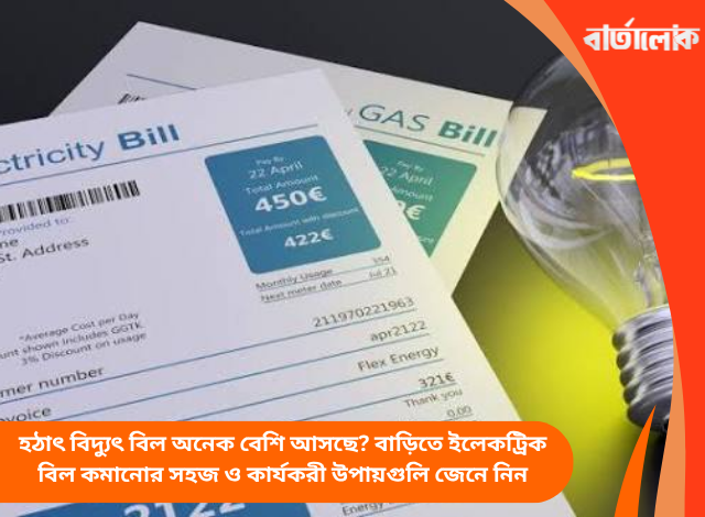 হঠাৎ বিদ্যুৎ বিল অনেক বেশি আসছে? বাড়িতে ইলেকট্রিক বিল কমানোর সহজ ও কার্যকরী উপায়গুলি জেনে নিন