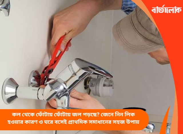 কল থেকে ফোঁটায় ফোঁটায় জল পড়ছে? জেনে নিন লিক হওয়ার কারণ ও ঘরে বসেই প্রাথমিক সমাধানের সহজ উপায়