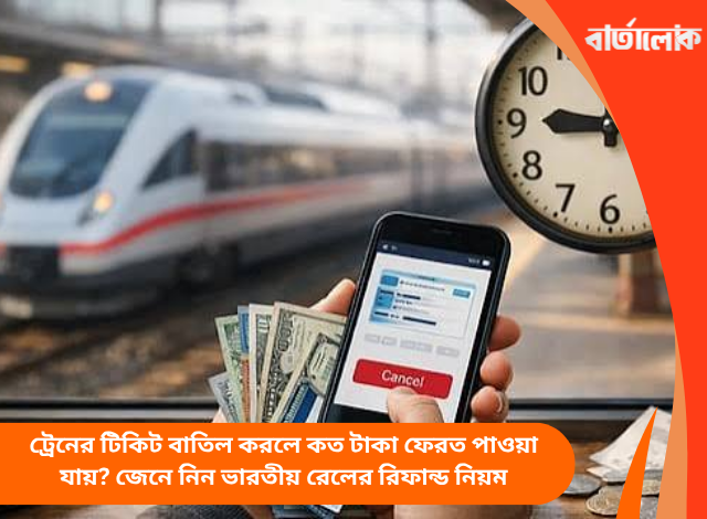 ট্রেনের টিকিট বাতিল করলে কত টাকা ফেরত পাওয়া যায়? জেনে নিন ভারতীয় রেলের রিফান্ড নিয়ম
