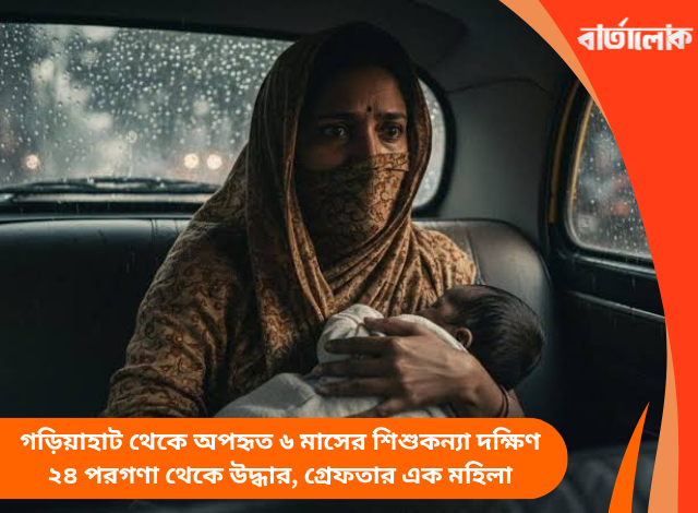 গড়িয়াহাট থেকে অপহৃত ৬ মাসের শিশুকন্যা দক্ষিণ ২৪ পরগণা থেকে উদ্ধার, গ্রেফতার এক মহিলা