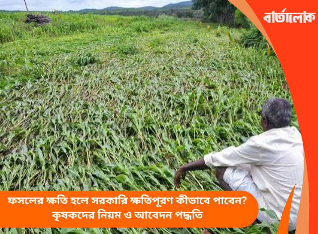ফসলের ক্ষতি হলে সরকারি ক্ষতিপূরণ কীভাবে পাবেন? কৃষকদের নিয়ম ও আবেদন পদ্ধতি