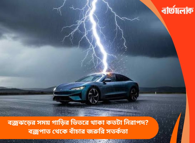 বজ্রঝড়ের সময় গাড়ির ভিতরে থাকা কতটা নিরাপদ? বজ্রপাত থেকে বাঁচার জরুরি সতর্কতা