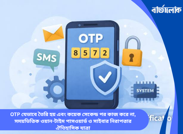 OTP যেভাবে তৈরি হয় এবং কয়েক সেকেন্ড পর কাজ করে না, সময়ভিত্তিক ওয়ান-টাইম পাসওয়ার্ড ও সাইবার নিরাপত্তার ঐতিহাসিক যাত্রা
