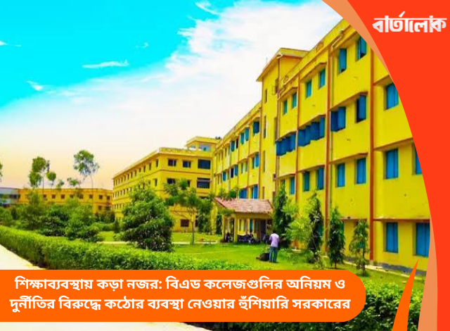 শিক্ষাব্যবস্থায় কড়া নজর: বিএড কলেজগুলির অনিয়ম ও দুর্নীতির বিরুদ্ধে কঠোর ব্যবস্থা নেওয়ার হুঁশিয়ারি সরকারের