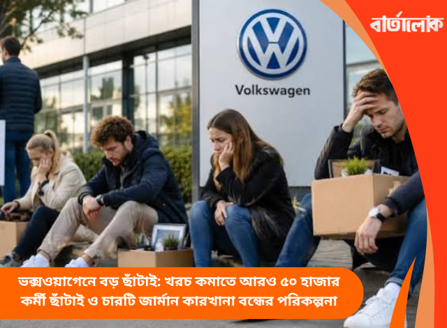 ভক্সওয়াগেনে বড় ছাঁটাই: খরচ কমাতে আরও ৫০ হাজার কর্মী ছাঁটাই ও চারটি জার্মান কারখানা বন্ধের পরিকল্পনা