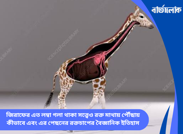 জিরাফের এত লম্বা গলা থাকা সত্ত্বেও রক্ত মাথায় পৌঁছায় কীভাবে এবং এর পেছনের রক্তচাপের বৈজ্ঞানিক ইতিহাস