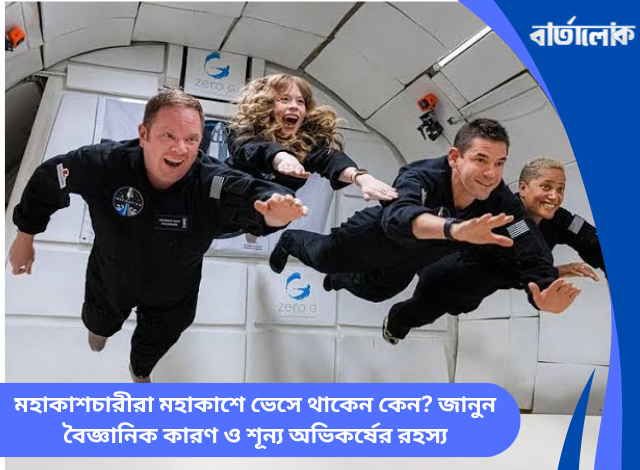 মহাকাশচারীরা মহাকাশে ভেসে থাকেন কেন? জানুন বৈজ্ঞানিক কারণ ও শূন্য অভিকর্ষের রহস্য